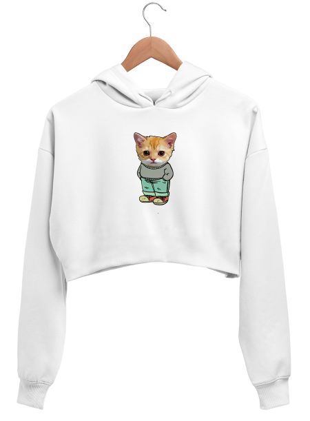 Just a Chill Cat Crop Hoodie