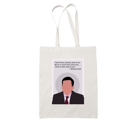 The office- "Michael Scott" White Tote Bag