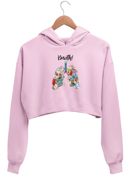 Flowers design Crop Hoodie
