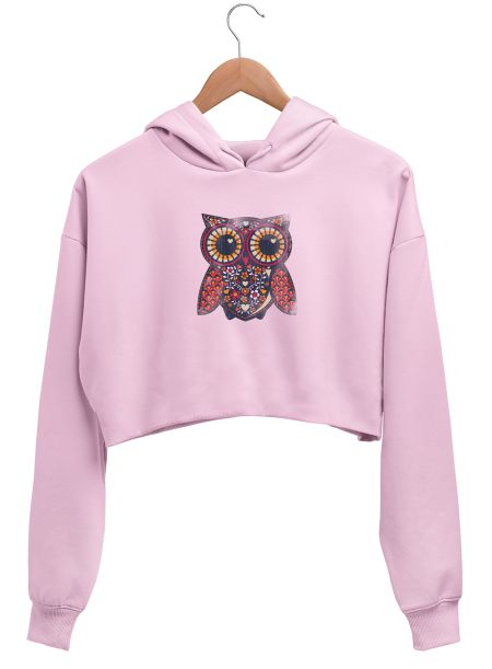 Cute owl Crop Hoodie