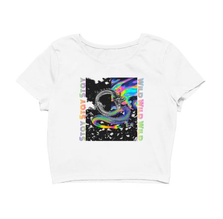 Graphic oversized tee Crop Top