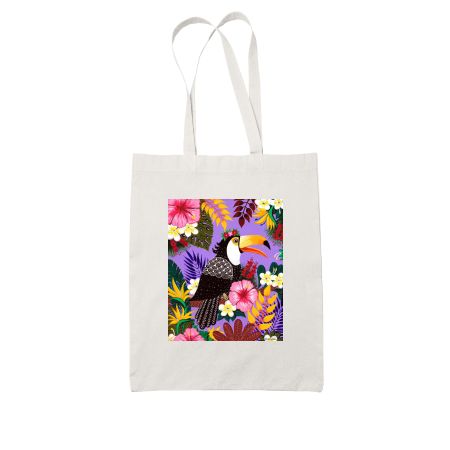 Purple Toucan  Tote Bag
