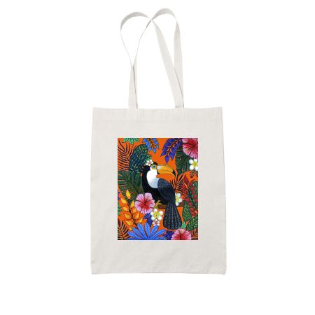 Orange Toucan Tote Bag