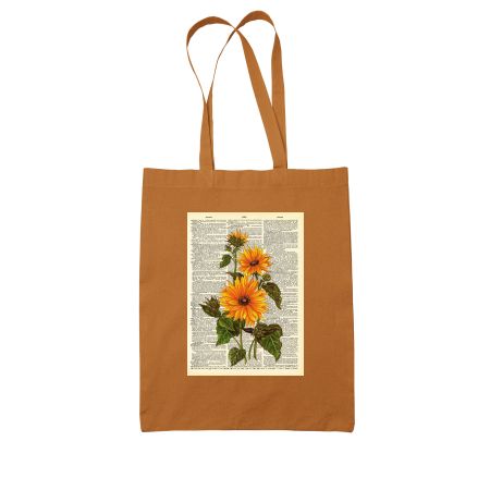 Vintage Sunflower Colored Tote Bag