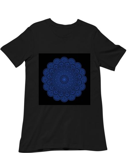 blue floral mandala Classic T-Shirt