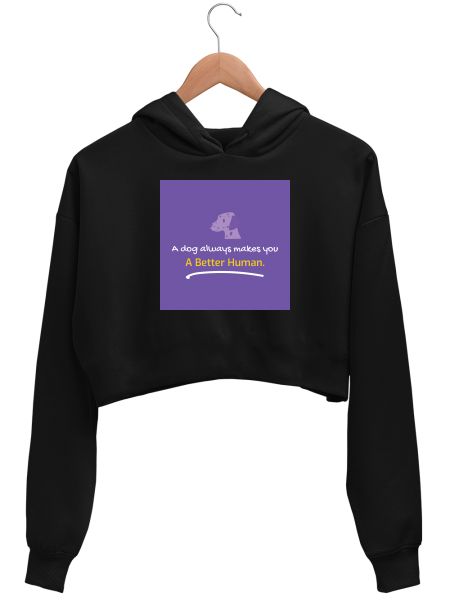 A Better Human Crop Hoodie