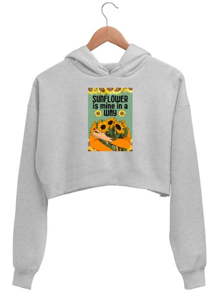 Sunflower is mine in a way Crop Hoodie