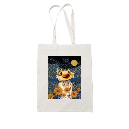 Van gogh sunflower field White Tote Bag