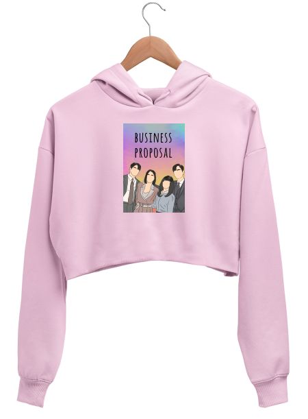 Business proposal cast fanart Crop Hoodie