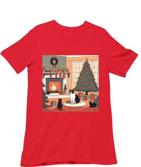 Christmas with my cats Classic T-Shirt