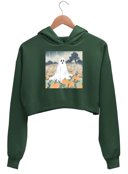 Boo-yeah halloween Crop Hoodie