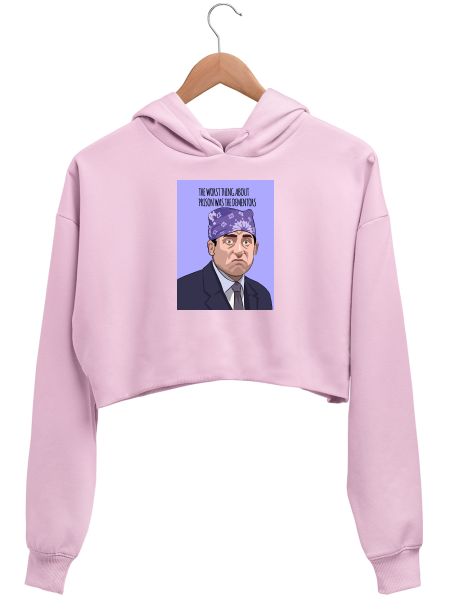 The office-Prison mike Crop Hoodie