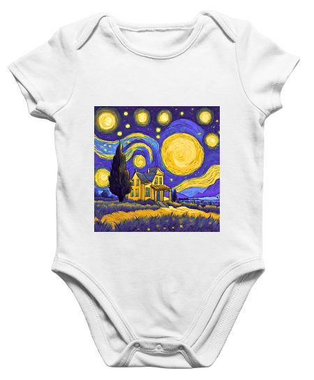 Van gogh starry night house Onesie