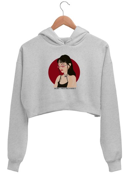 Rich Af Crop Hoodie