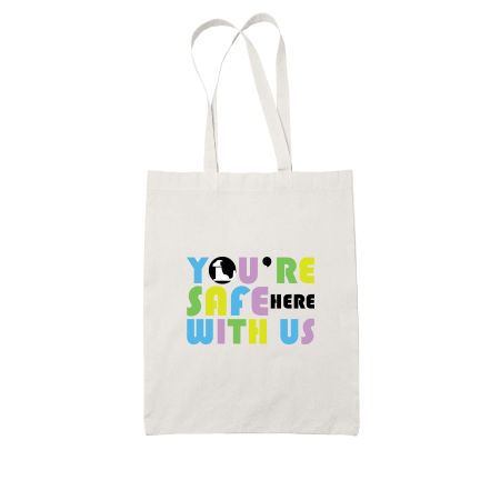 You're safe here with us White Tote Bag