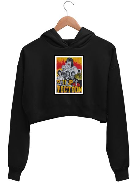 Pulp Fiction Crop Hoodie