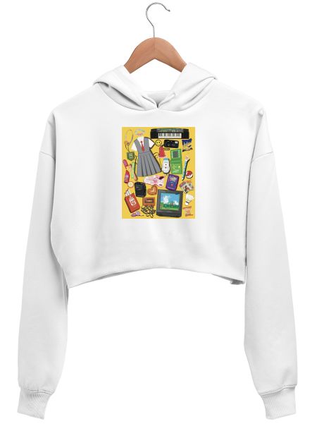 Childhood Objects  Crop Hoodie