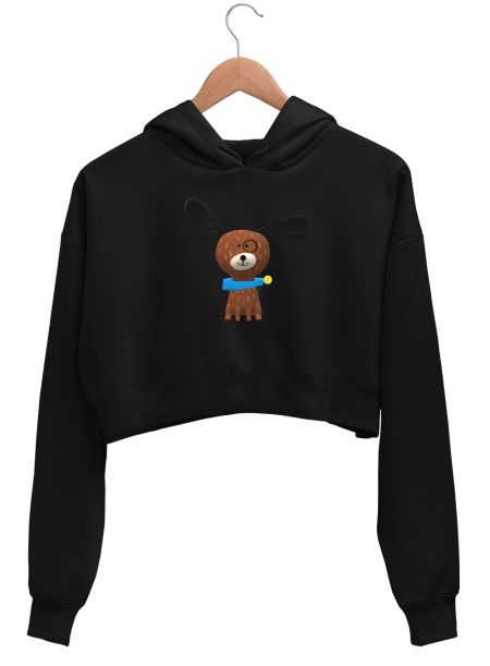 cute dog Crop Hoodie