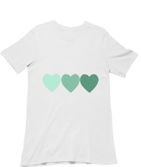 Green Hearts Regular T-Shirt