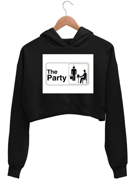 The Office Party Crop Hoodie