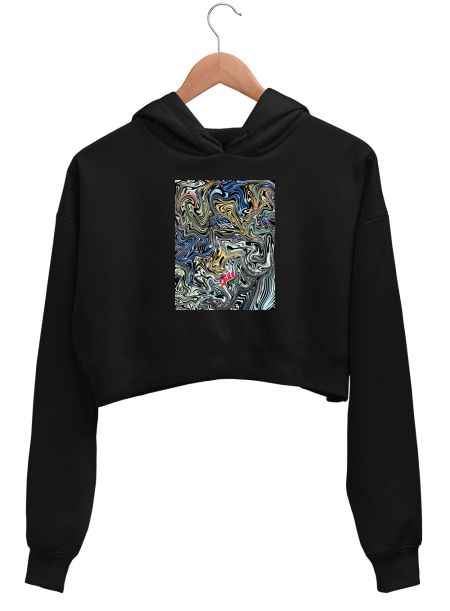 Psychedelic  Crop Hoodie