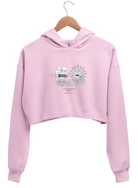 8 COVAXIN  Crop Hoodie