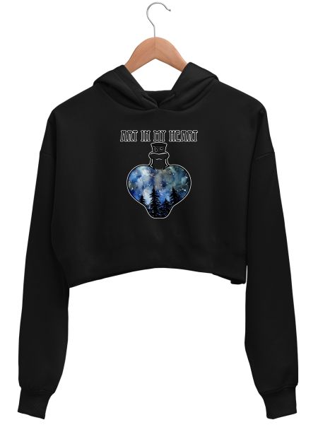 Art In My Heart- Galaxy Edition Crop Hoodie