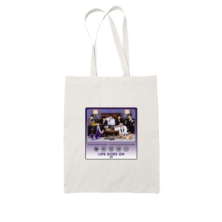 BTS BE Life Goes On (Music Player Edit) White Tote Bag