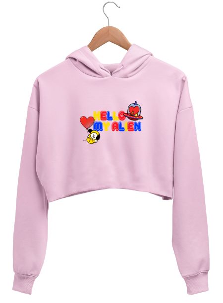 BTS- Friends Lyrics VMin (Hello My Alien)  BT21 Crop Hoodie