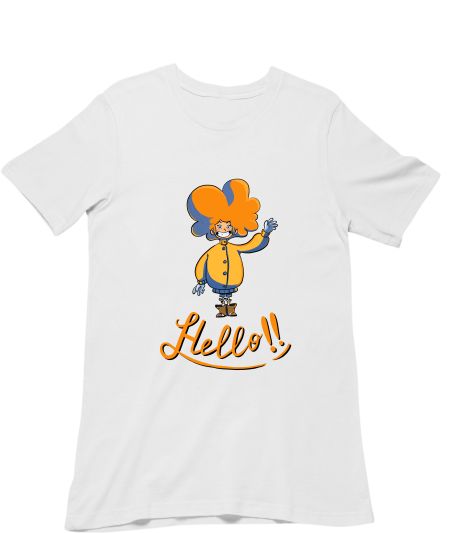 Shy girl saying hello Regular T-Shirt