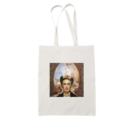Frida Kahlo x Renaissance Painting White Tote Bag
