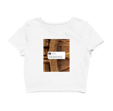 yearning shayari aesthetic Crop Top