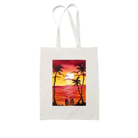 Sunset White Tote Bag