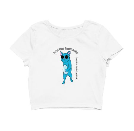 funny cat psppspsps Crop Top