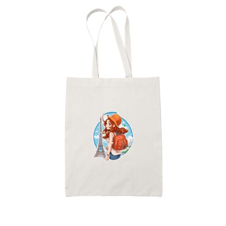 Cute Traveler White Tote Bag