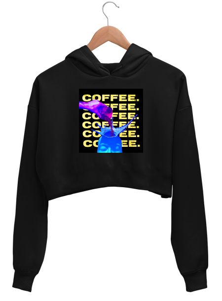 Pouring Coffee Crop Hoodie