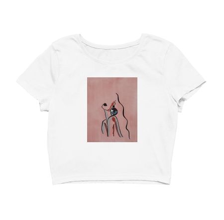 Abstract Woman  Crop Top