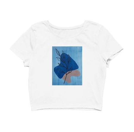 Abstract Leaves  Crop Top