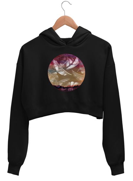 Tropical leaves  Crop Hoodie