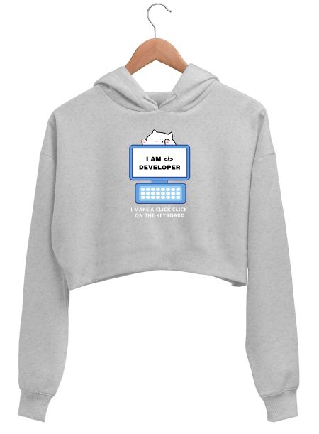 I'm developer Crop Hoodie