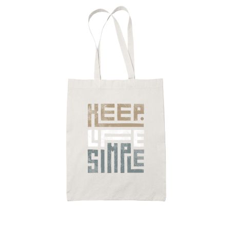 Keep life simple White Tote Bag