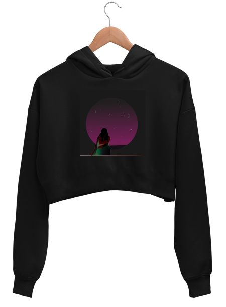 Starry nights Crop Hoodie