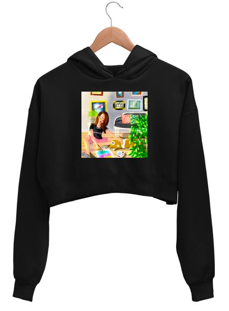 Being Artist Crop Hoodie