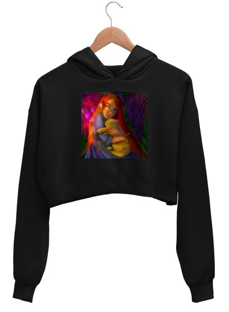 Girl with Magic Crop Hoodie