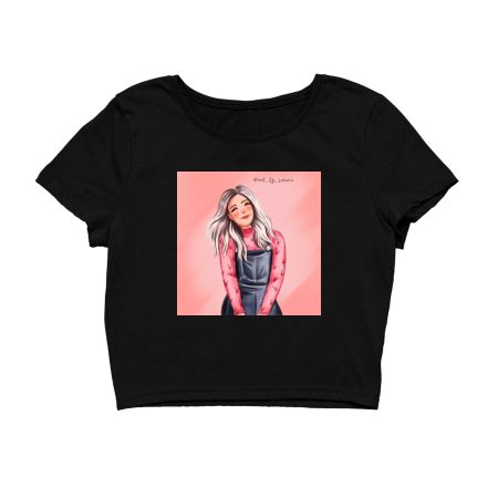 Cute girl illustration Crop Top