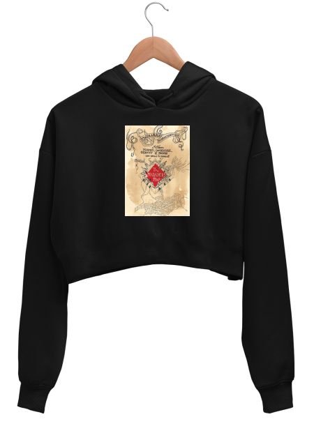 Marauder's Map (Hand Drawn) Crop Hoodie