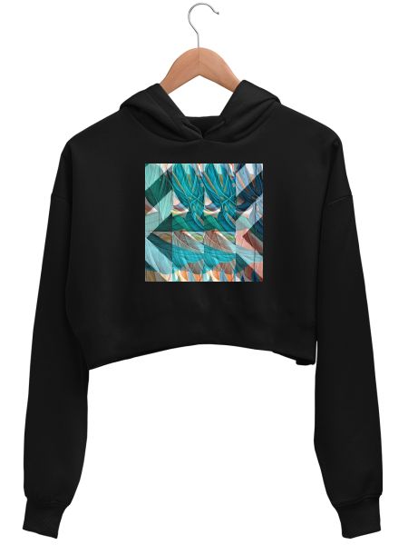 abstract thingy Crop Hoodie