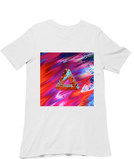 Abstract triangle with liquid colors Classic T-Shirt