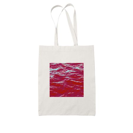 Abstract red cyan wave texture.  Tote Bag