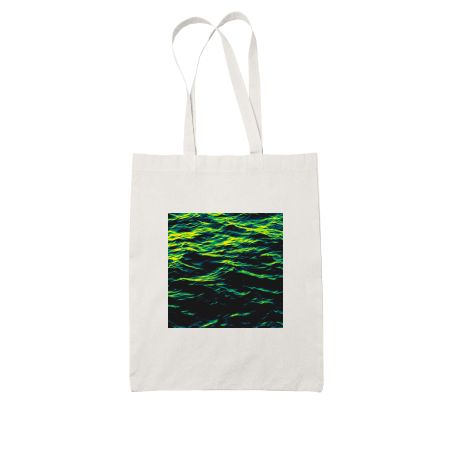 Abstract green dark blue wave texture.  Tote Bag